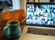 macbook pro displaying group of people